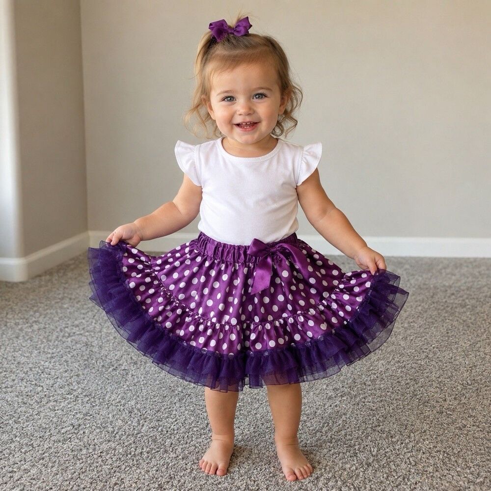 New Tutu Baby Skirt Girls Toddler Ruffle Pettiskirt Dress Size small
